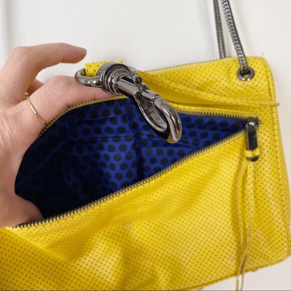 Rebecca Minkoff Yellow Perforated Studded Mac crossbody Bag - Picture 7 of 10